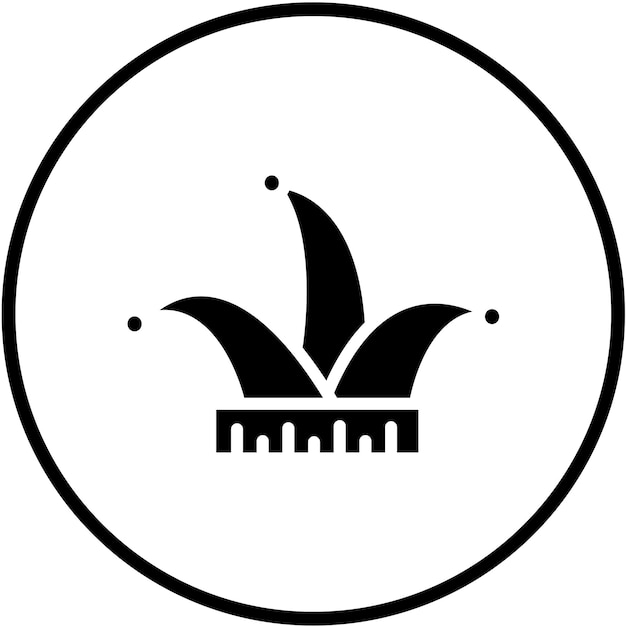 Diseño vectorial Estilo del icono del sombrero del bufón