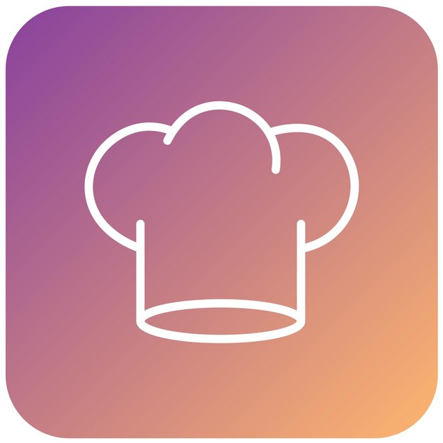 Diseño vectorial Estilo del icono del sombrero del chef