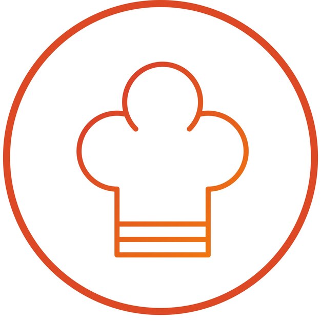 Diseño vectorial Estilo del icono del sombrero del chef