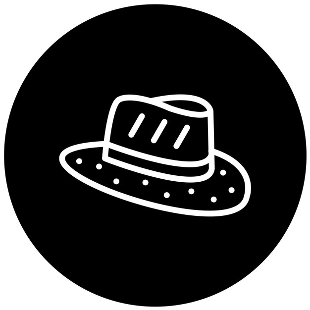 Diseño vectorial estilo de icono de sombrero de detective