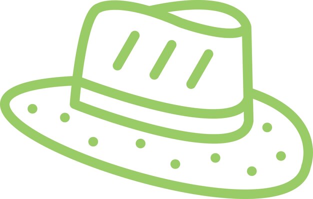 Diseño vectorial estilo de icono de sombrero de detective