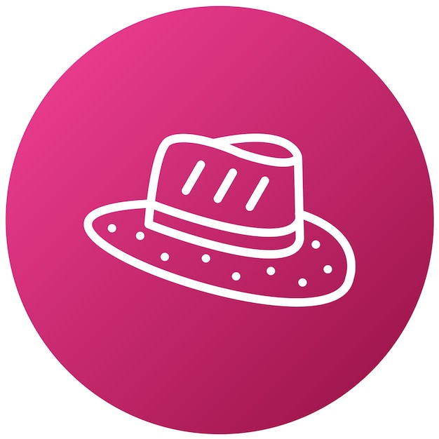 Diseño vectorial estilo de icono de sombrero de detective