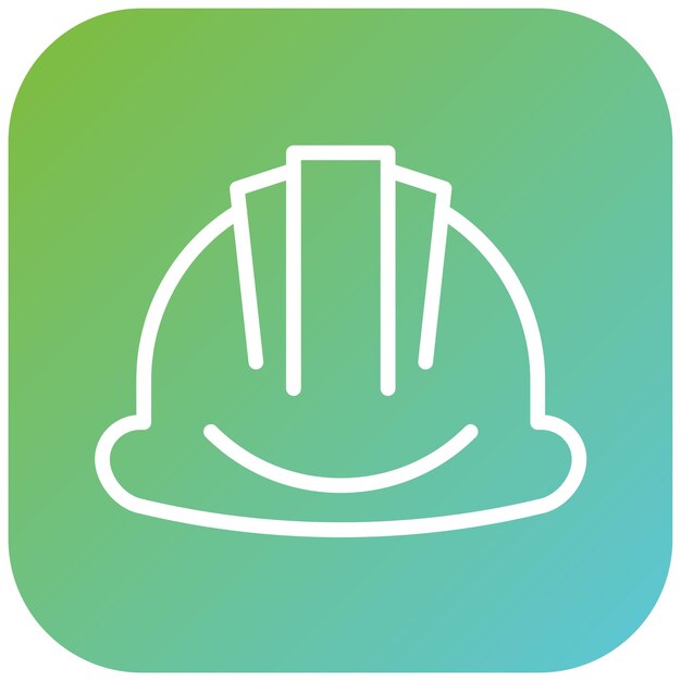 Diseño vectorial de estilo de icono de sombrero duro
