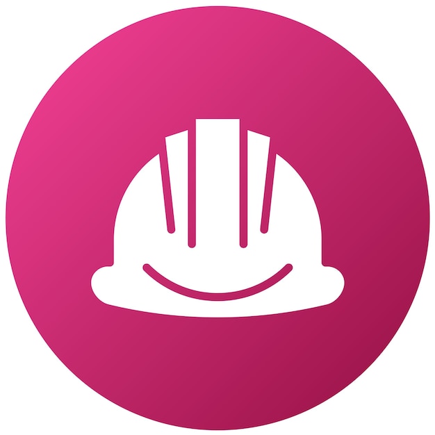 Diseño vectorial de estilo de icono de sombrero duro