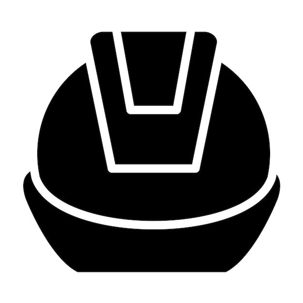 Diseño vectorial de estilo de icono de sombrero duro