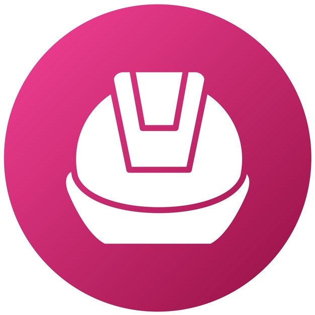Diseño vectorial de estilo de icono de sombrero duro