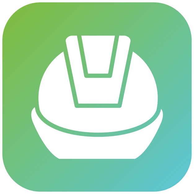 Diseño vectorial de estilo de icono de sombrero duro