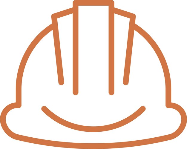 Diseño vectorial de estilo de icono de sombrero duro