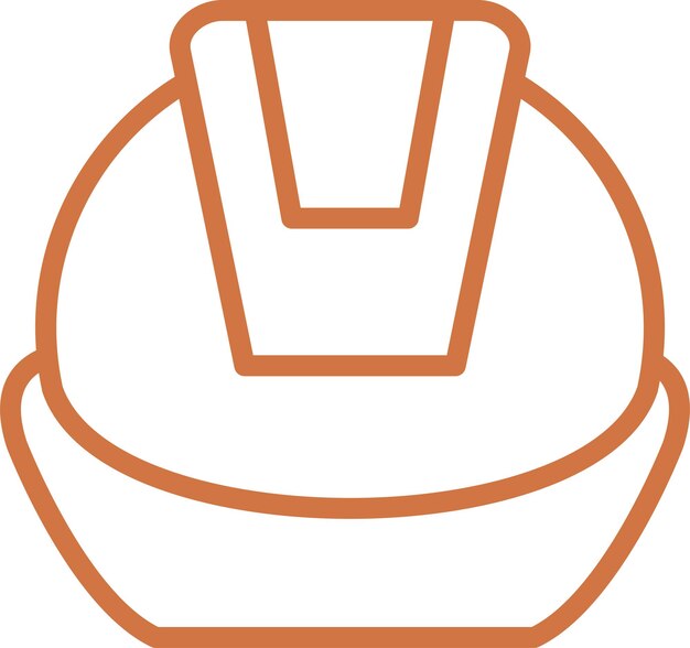 Diseño vectorial de estilo de icono de sombrero duro
