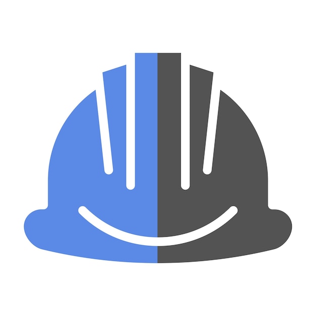 Diseño vectorial de estilo de icono de sombrero duro
