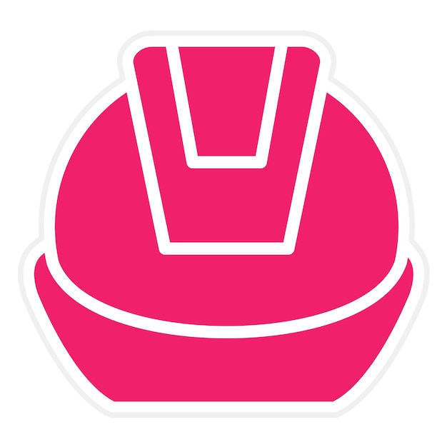 Diseño vectorial de estilo de icono de sombrero duro