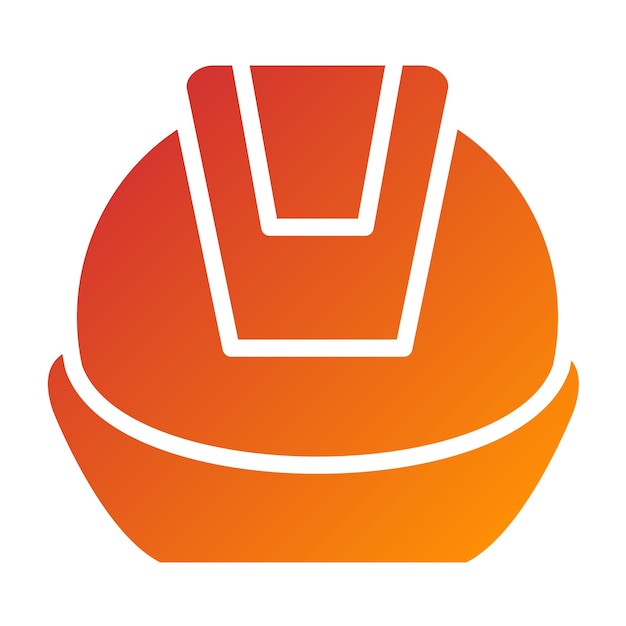 Diseño vectorial de estilo de icono de sombrero duro