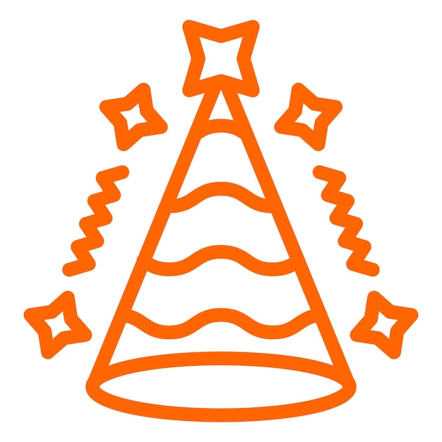 Diseño vectorial de estilo de icono de sombrero de fiesta