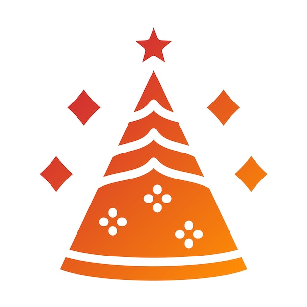 Diseño vectorial de estilo de icono de sombrero de fiesta