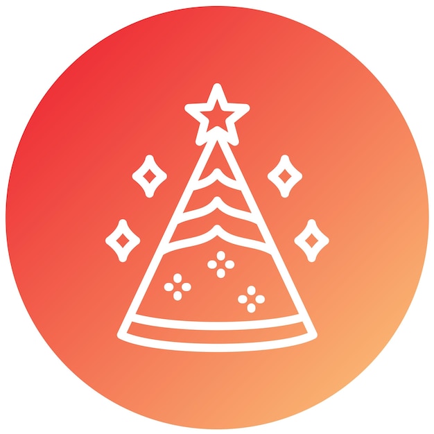 Diseño vectorial de estilo de icono de sombrero de fiesta