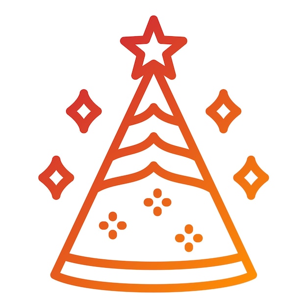 Diseño vectorial de estilo de icono de sombrero de fiesta