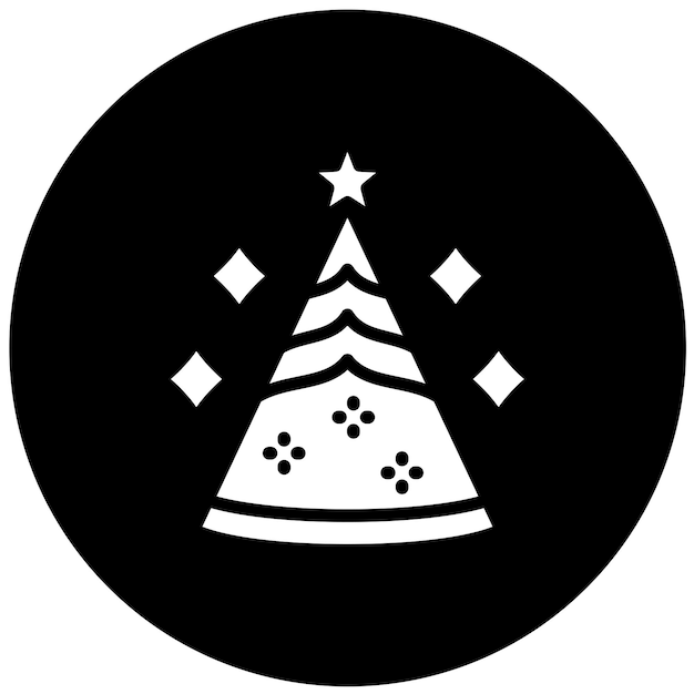 Diseño vectorial de estilo de icono de sombrero de fiesta