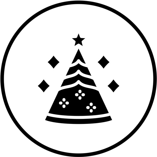 Diseño vectorial de estilo de icono de sombrero de fiesta