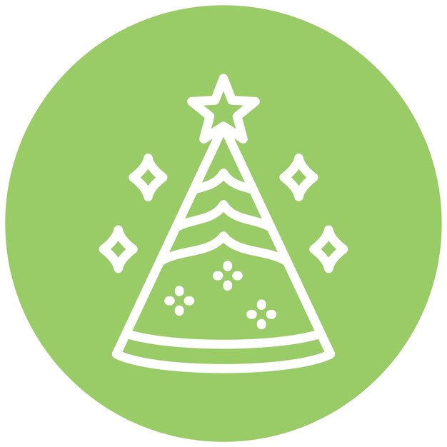 Diseño vectorial de estilo de icono de sombrero de fiesta