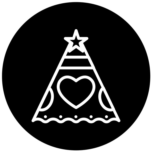 Diseño vectorial de estilo de icono de sombrero de fiesta