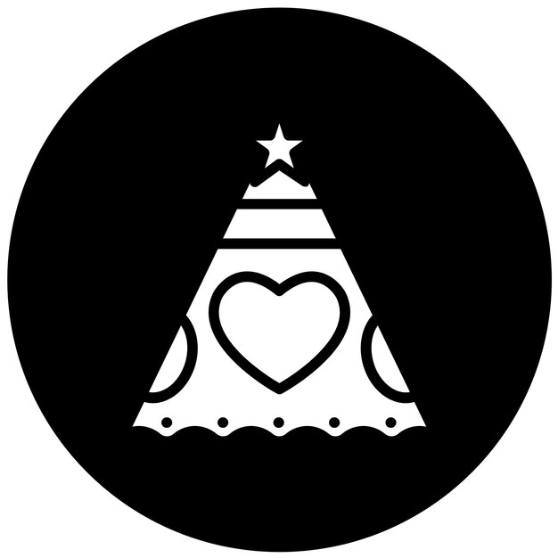 Diseño vectorial de estilo de icono de sombrero de fiesta