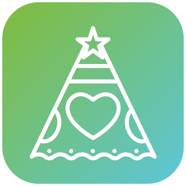 Diseño vectorial de estilo de icono de sombrero de fiesta