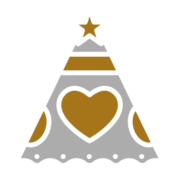 Diseño vectorial de estilo de icono de sombrero de fiesta