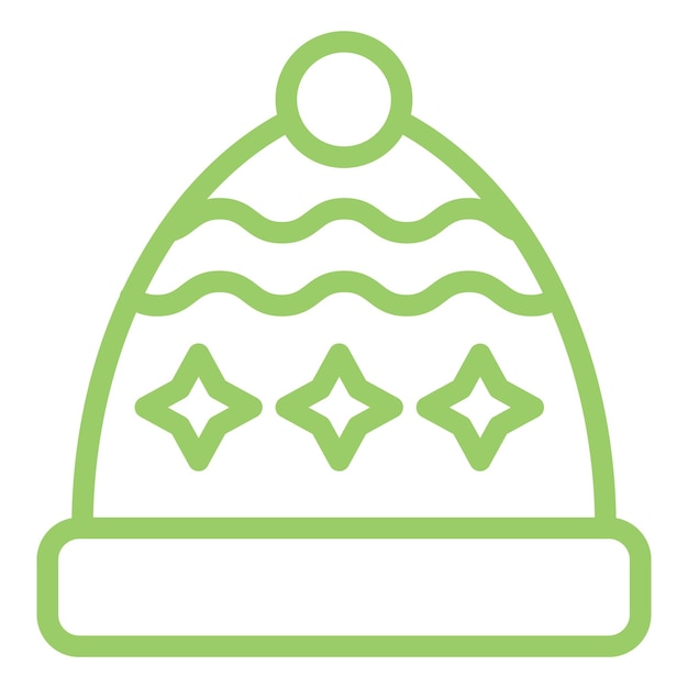 Diseño vectorial Estilo del icono del sombrero de invierno