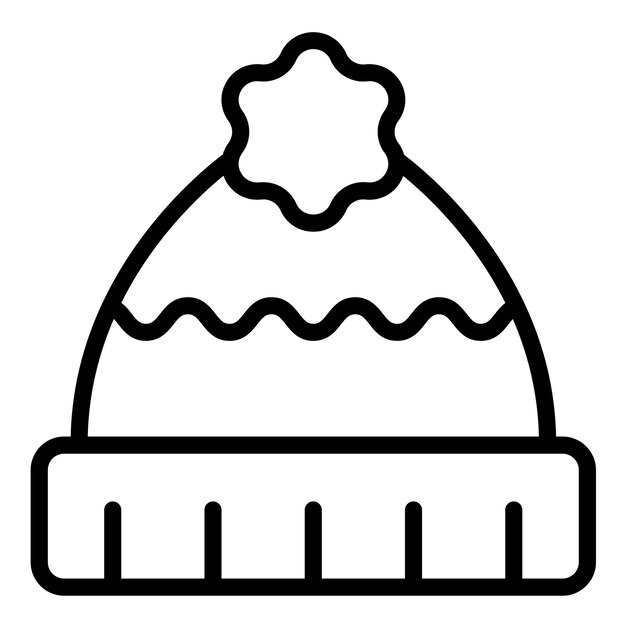 Diseño vectorial Estilo del icono del sombrero de invierno