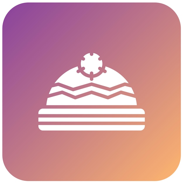 Diseño vectorial Estilo del icono del sombrero de invierno