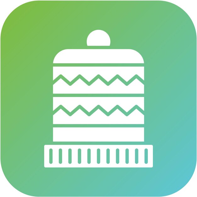 Diseño vectorial Estilo del icono del sombrero de invierno