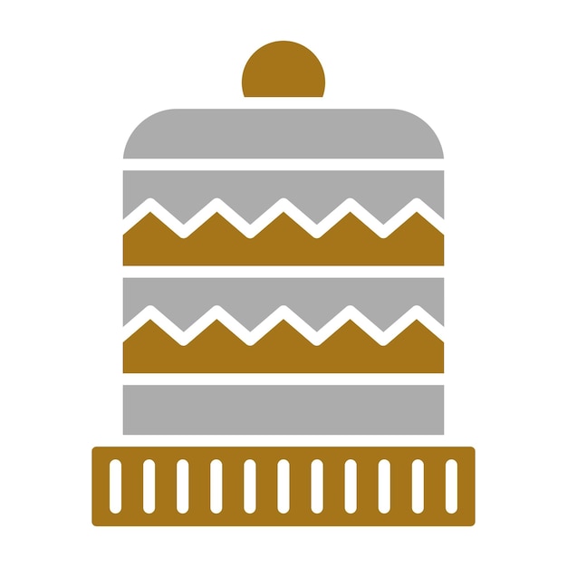 Diseño vectorial Estilo del icono del sombrero de invierno
