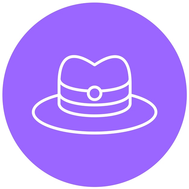 Diseño vectorial Estilo del icono del sombrero masculino