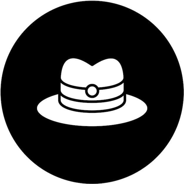 Diseño vectorial Estilo del icono del sombrero masculino