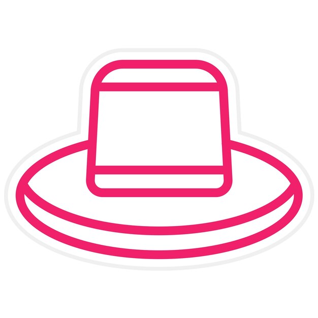 Diseño vectorial Estilo del icono del sombrero del sol