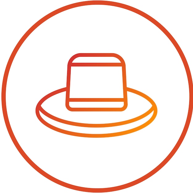 Diseño vectorial Estilo del icono del sombrero del sol