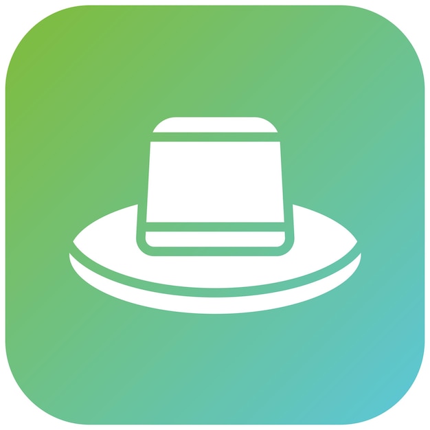 Diseño vectorial Estilo del icono del sombrero del sol