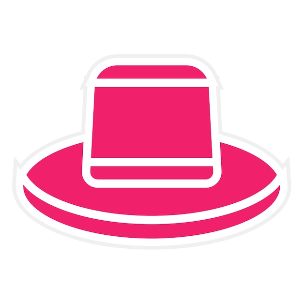 Diseño vectorial Estilo del icono del sombrero del sol