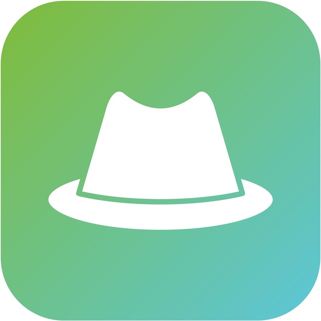 Diseño vectorial de estilo de icono de sombrero de vaquero