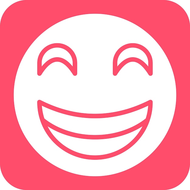 Diseño vectorial de estilo de icono de sonrisa