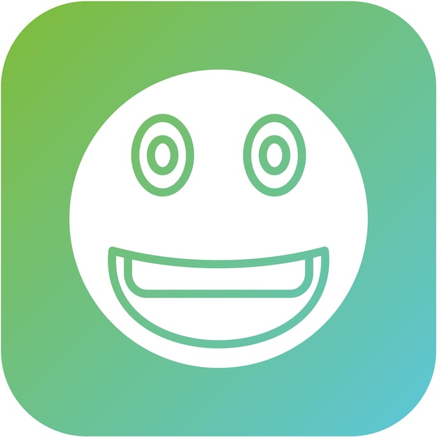 Diseño vectorial de estilo de icono de sonrisa