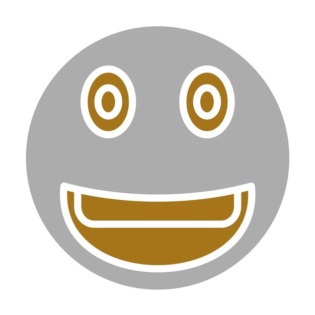 Diseño vectorial de estilo de icono de sonrisa