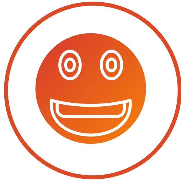 Diseño vectorial de estilo de icono de sonrisa