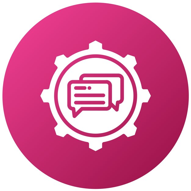 Diseño vectorial Estilo de icono de soporte de multichat