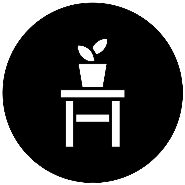 Diseño vectorial Estilo del icono del soporte de la planta