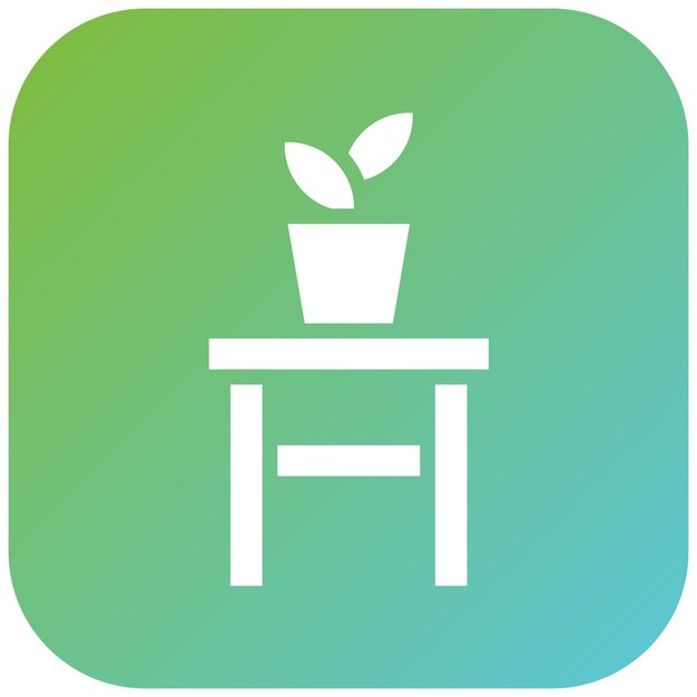 Diseño vectorial Estilo del icono del soporte de la planta