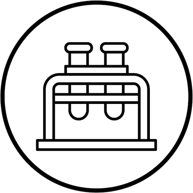 Diseño vectorial Estilo del icono del soporte del tubo de ensayo