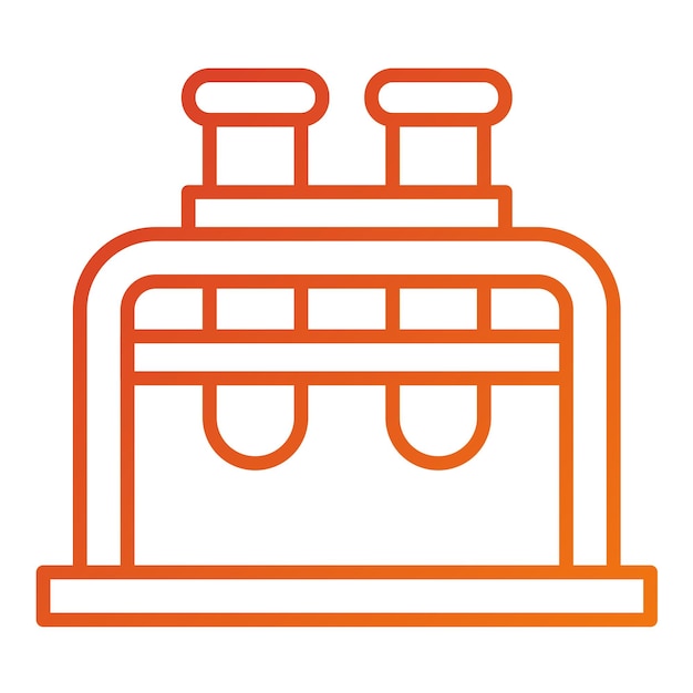 Diseño vectorial Estilo del icono del soporte del tubo de ensayo