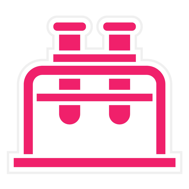 Diseño vectorial Estilo del icono del soporte del tubo de ensayo