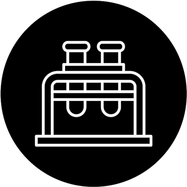 Diseño vectorial Estilo del icono del soporte del tubo de ensayo